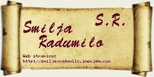 Smilja Radumilo vizit kartica